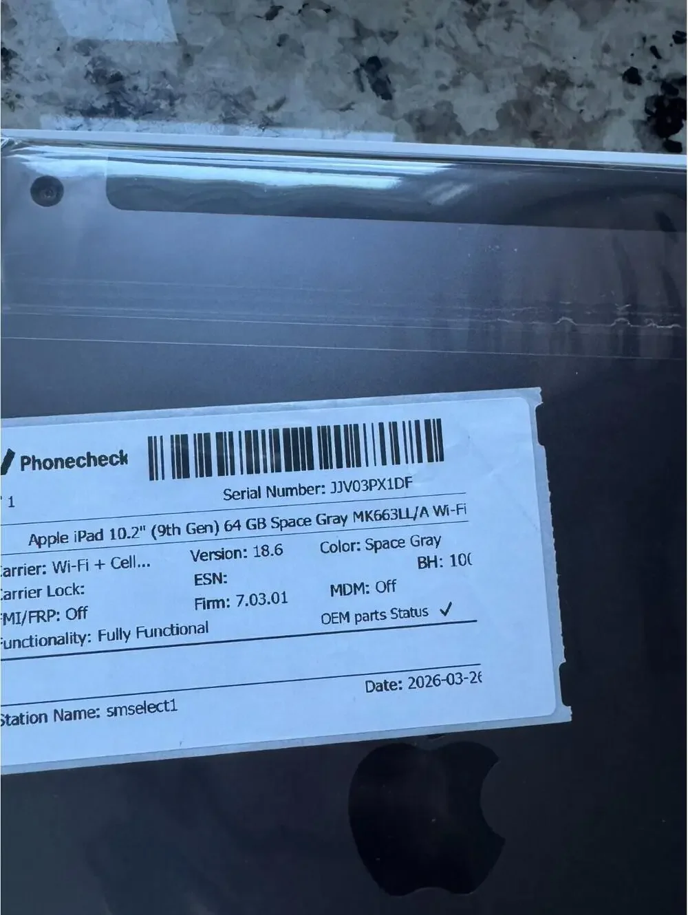 Apple iPad (9th Generation) A2604 64 GB, Wi-Fi + 4G, 10.2